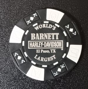 Harley-Davidson Poker Chip Black and White - El Paso, Texas
